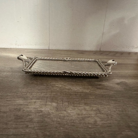 Vintage Judith Ripka Jewelry Tray Mirrored Mother Preal Onyx Hearts - Picture 6 of 8